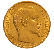 1854 - Marengo Francese - Napoleone III  - Testa Nuda - A