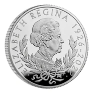 2022 Sua Maestà la Regina Elisabetta II Moneta d'argento da 1oz Proof confezionata