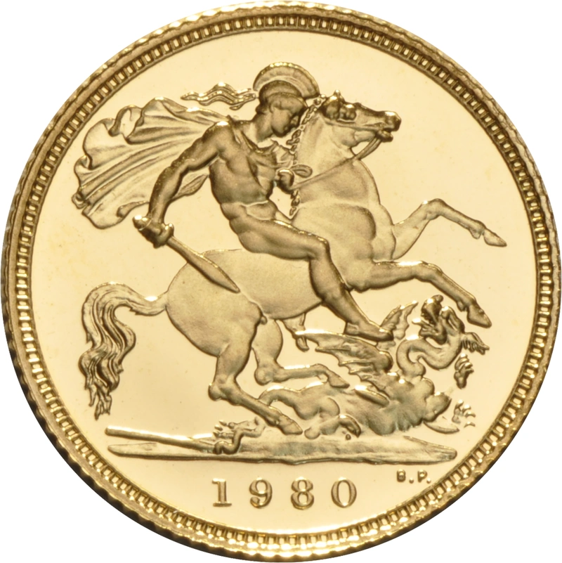 1980 Mezza Sterlina - Elisabetta II - Corona Giovane - Proof senza Confezione