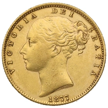 1877 Sterlina - Vittoria Giovane - Stemma Coronato - S