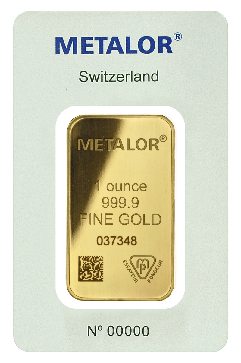 Metalor 1oz Lingotto d'Oro