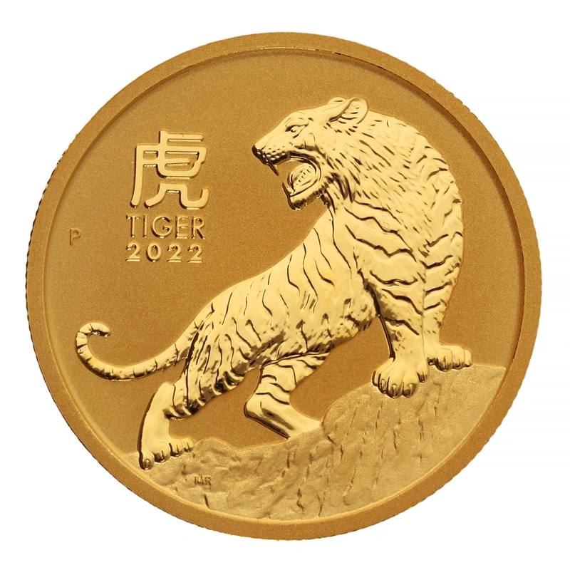 Anno della Tigre 2022 in oro 1/2oz - Perth Mint