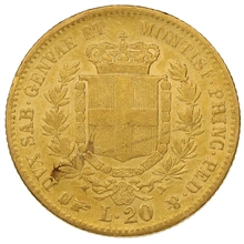 Marengo Italiano - 20 Lire Regno Di Sardegna - Vittorio Emanuele II