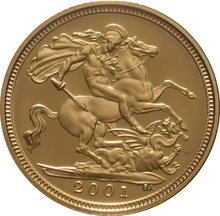 2001 Mezza Sterlina - Elisabetta II - Quarto Ritratto con Diadema - Proof senza Confezione