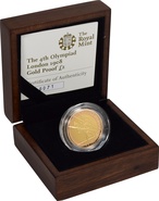 2008 - Proof 2 Pound d'Oro - Le 4° Olimpiadi di Londra 1908