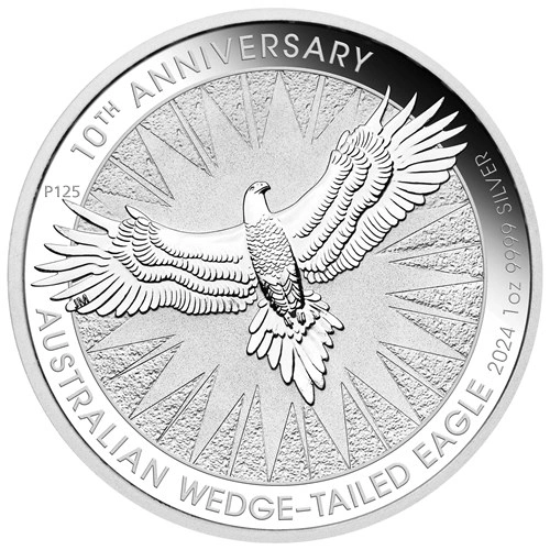 2024 1oz Aquila d'argento con coda a cuneo