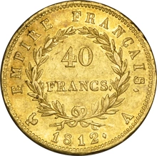 40 Franchi Francesi - Napoleone I imperatore - Testa Laureata
