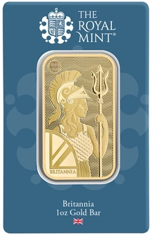 Lingotto d'oro coniato Britannia da 1 oz