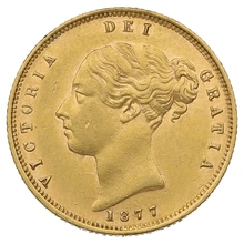 1877 Mezza Sterlina - Vittoria Giovane - Stemma Coronato - Londra