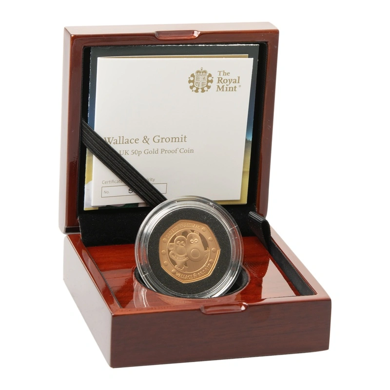 Nostra scelta moneta d'Oro 50p proof confezionata