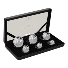 2026 Britannia UK Premium Set di sei monete d'argento Proof (1 oz, 1/2 oz, 1/4 di oz, 1/10 oz, 1/20