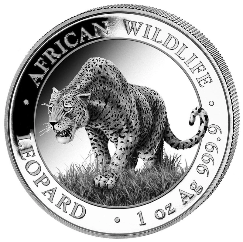 2023 Moneta d'Argento Somala 1oz con Leopardo