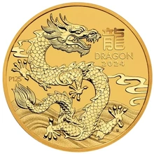 2024 2oz Moneta d'Oro Anno del Drago Perth Mint