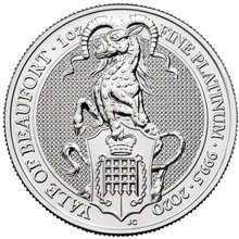 Centicora (o Aele) di Beaufort 1oz di Platino – Queens Beast