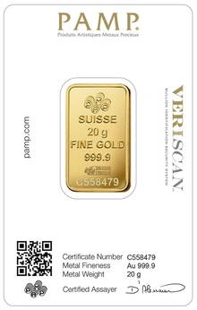 PAMP 20 Grammi Lingottino d'Oro