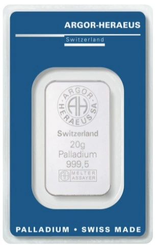 Argor-Heraeus Lingottino di Palladio 20g