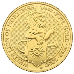 2020 Leone Bianco di Mortimer d'Oro 1/4oz- Queen's Beast