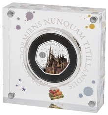 2023 25° Anniversario di Harry Potter - Scuola di Hogwarts - Moneta d'Argento Proof 50 pence