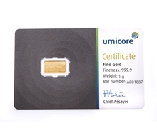 Umicore Lingottino d'Oro 1 Grammo