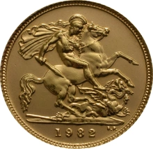 1982 Mezza Sterlina - Elisabetta II - Corona Giovane