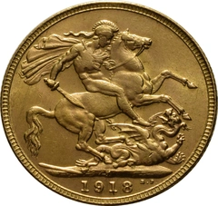 1918 Sterlina d'Oro - Re Giorgio V - I