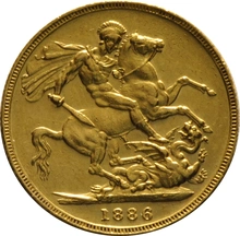 1886 Sterlina - Vittoria Giovane - M