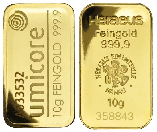 Lingottino d'Oro 10 Grammi già Circolato