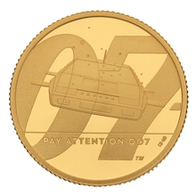 2020 Moneta d'oro James Bond - 'Pay Attention 007' - 1/4 oz Proof in cofanetto
