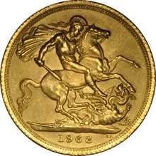 1968 Sterlina - Elisabetta II - Fiocco
