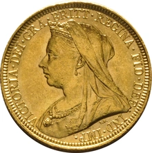 1893 Sterlina d'Oro - Vittoria Testa Velata - S