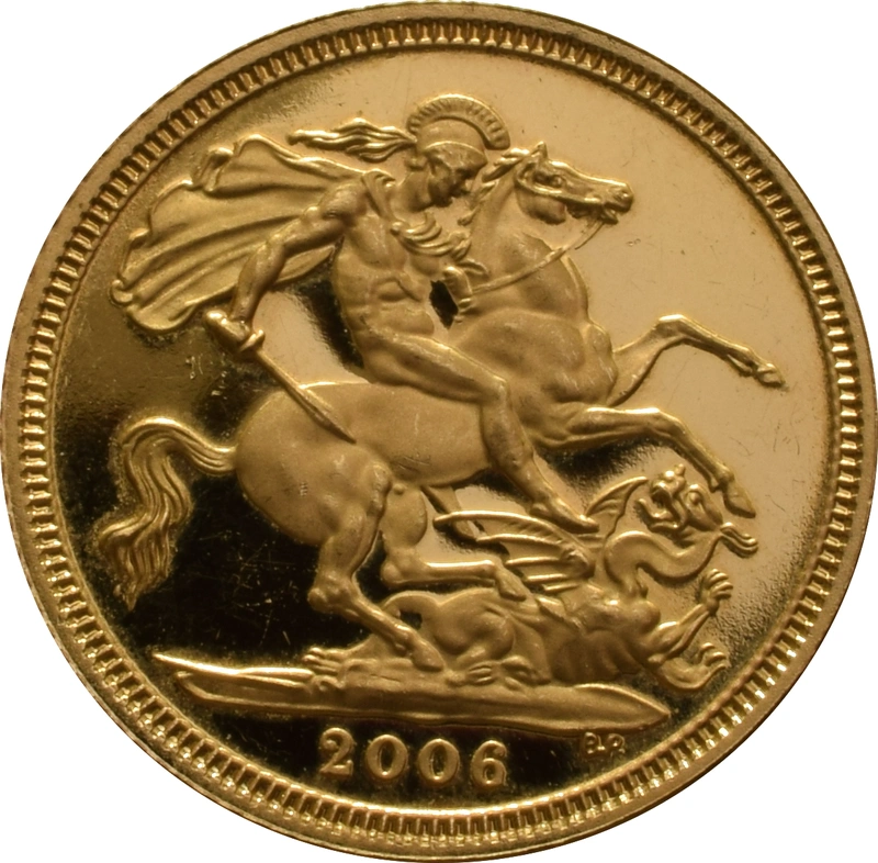 2006 Proof Gold Half Sovereign Elizabeth II Fourth Head