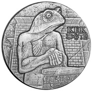 2022 Moneta d'Argento 5oz divinitá Kek - Serie Reliquie Egizie