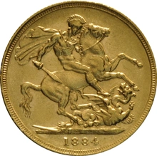 1884 Sterlina - Vittoria Giovane - S