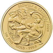 2024 Beowulf & Grendel Moneta d'Oro 1oz - Serie Miti & Leggende