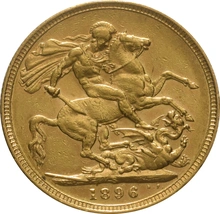 1896 Sterlina d'Oro - Vittoria Testa Velata - S