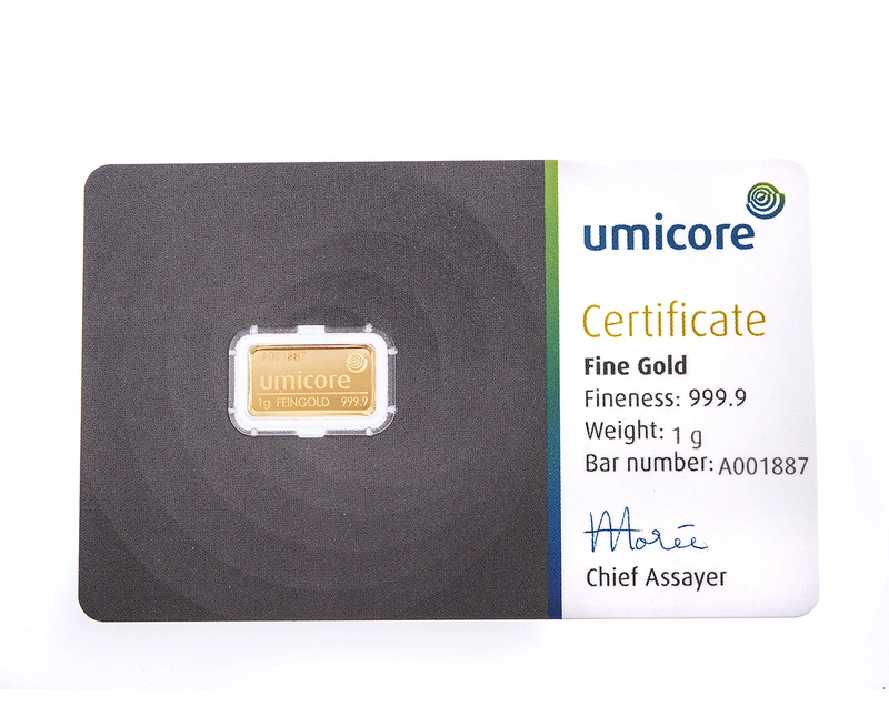 Umicore Lingottino d'Oro 1 Grammo