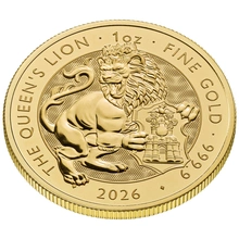 2026 Queen's Beast - Bestie Tudor Moneta d'oro da 1 oz.