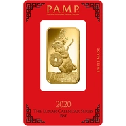 PAMP 1oz 2020 Anno del Ratto Lingotto d'Oro