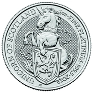 Unicorno di Scozia di Platino 1oz - Queen's Beast
