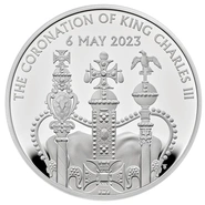 2023 Moneta d'Argento piedfort £5 confezionata - Incoronazione di Re Carlo III