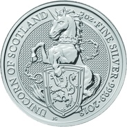 Unicorno di Scozia d'Argento 2oz - Queen's Beast