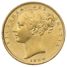 1864 Sterlina - Vittoria Giovane - Stemma Coronato - Londra