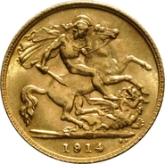 1914 Mezza Sterlina - Giorgio V - Londra