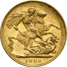 1900 Sterlina d'Oro - Vittoria Testa Velata - M