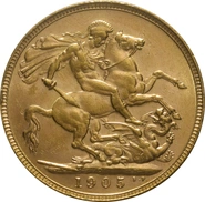 1905 Sterlina - Edoardo VII - P
