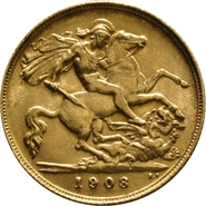 1908 Mezza Sterlina - Edoardo VII - Londra