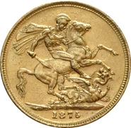 1875 Sterlina - Vittoria Giovane - S