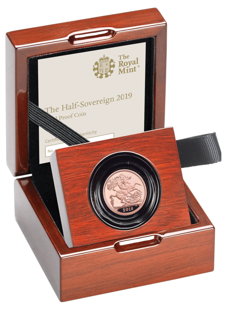 2019 Mezza Sterlina d'Oro Confezionata