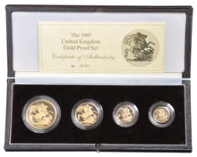 1985 Proof Sterline d'Oro - Cofanetto da 4 Monete