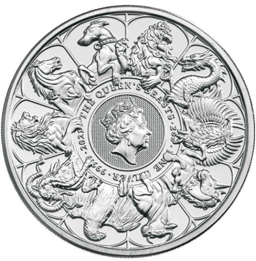 2021 Queen's Beast Completer d'Argento 2oz